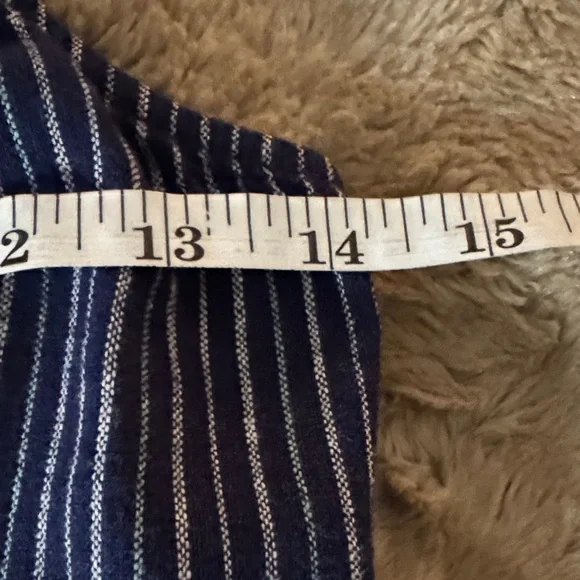 Old Navy Blue & White Striped Linen-Blend Jumpsuit – Size S - Picture 6 of 9